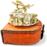 Sundial Compass in a Premium Leather Case